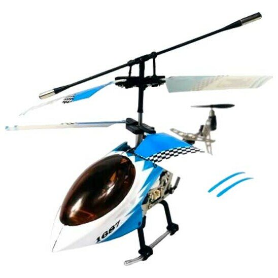 Радиоуправляемый вертолёт JiaYuan Whirly Bird Gyro (синий)