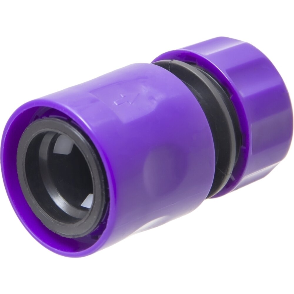 Соединитель без аквастопа для садового шланга 1/2", ABS пластик — фото 1