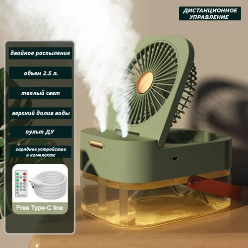 Увлажнитель воздуха 4в1 с пультом ДУ Аромадиффузор Ночник Вентилятор с увлажнением 167500₽