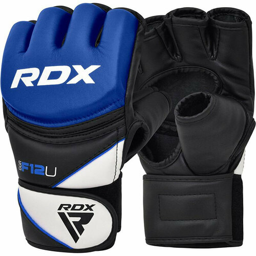 фото Перчатки тренировочные rdx grappling f12 l, черный, синий