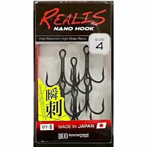 Тройники DUO REALIS NANO TREBLE HOOK #4 (6шт)