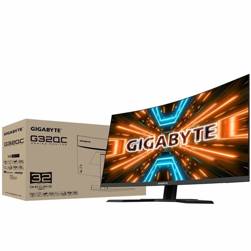 Монитор GIGABYTE G32QC A-EK 31.5' Curved 2560x1440, VA, 178/178, 1 (MPRT)мс, 350nit, DP/2HDMI, 3USB, HT, 1y