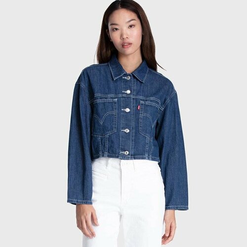 Джинсовая куртка  Levis, размер XS, синий