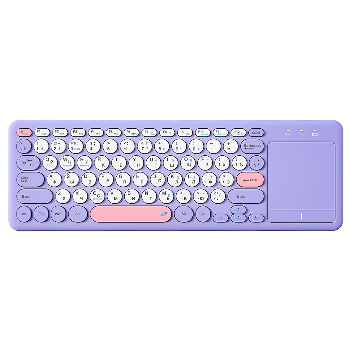 Беспроводная клавиатура Olmio WK-35 Purple