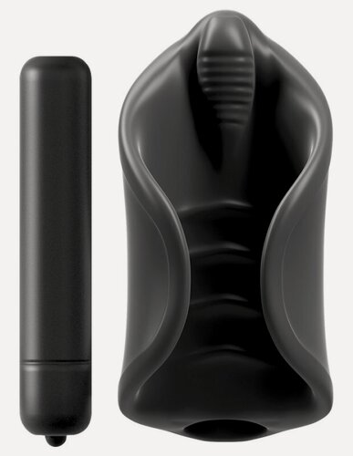 Изображение товара Вибромастурбатор Vibrating Silicone Stimulator со стимулятором уздечки - черный