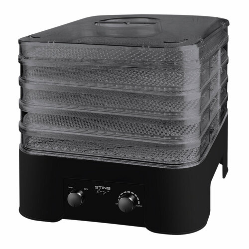 Электросушилка STINGRAY ST-FD702C 7 поддонов 4 разборных поддона для сушки 1 обычный поддонов 2 для пастилы черный жемчуг 466700₽