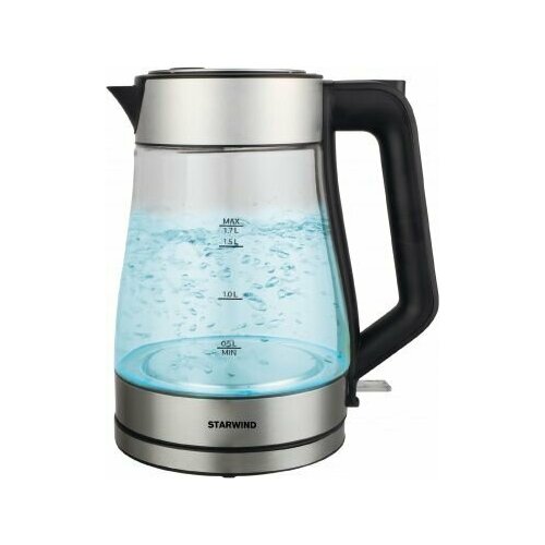 Электрический чайник Starwind 17л 2200Вт черный корпус стекло 214300₽