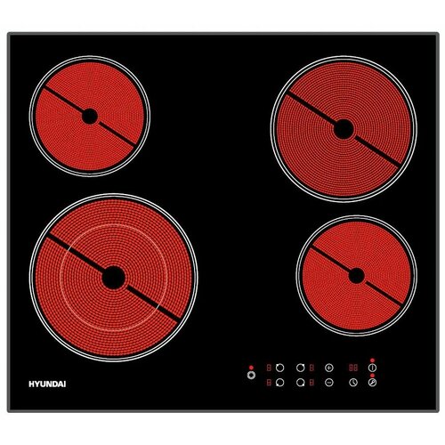 Встраиваемая варочная панель электрическая Hyundai HHE 6485 BG не индукционная 1499000₽
