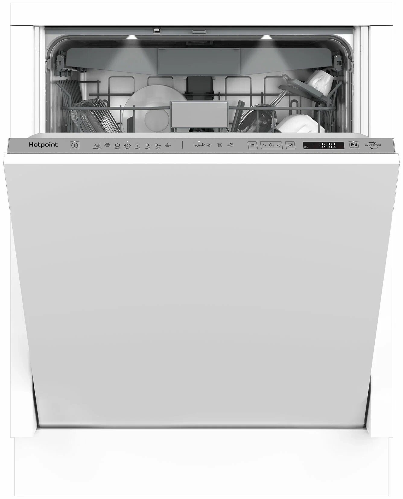 Встраиваемая посудомоечная машина Hotpoint HI 5D83 DWT, 60 см, серый - фотография № 1