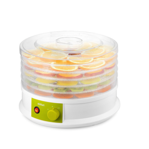 Сушилка для овощей и фруктов Kitfort 5 поддонов прозрачный пластик 610000₽