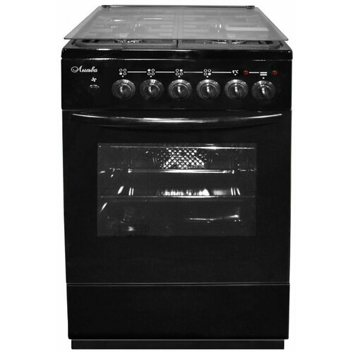 Комбинированная плита Лысьва ЭГ 404 МС-2у черная со стеклянной крышкой чугунная решетка 2415000₽