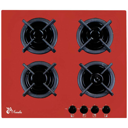 Встраиваемая газовая варочная панель Лысьва GR0400G00 красная 1249900₽