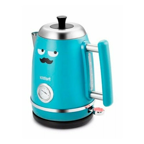 Чайник электрический Kitfort КТ-6149-2 17л 2000Вт бирюзовый корпус нержавеющая сталь 399000₽