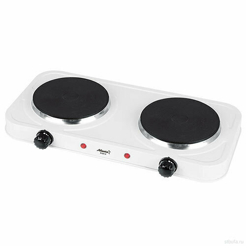 Электроплитка двухконфорочная Atlanta Аth-1739 белый 2000Вт 206000₽