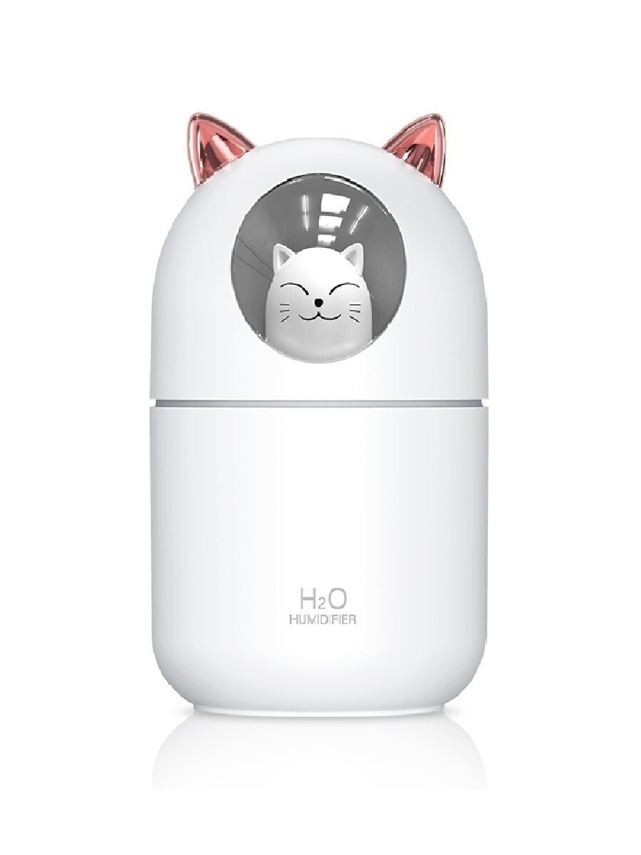 Увлажнитель воздуха HUMIDIFIER/LED светильник ночник "Котик", белый