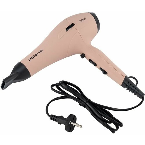 фен polaris phd 2503tdi розовый Фен Polaris PHD 2600ACi Salon Hair, 2600Вт, розовый и серый