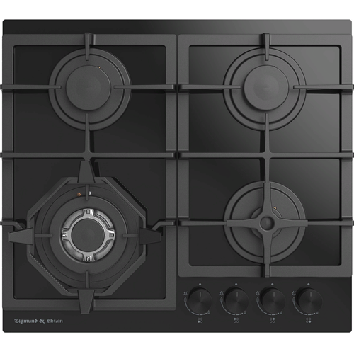 Варочная панель газовая встраиваемая Зигмунд Штейн M 266 В закаленное стекло черный 45х580х520мм 4 конфорки 2 решетки газ-контроль 3191600₽
