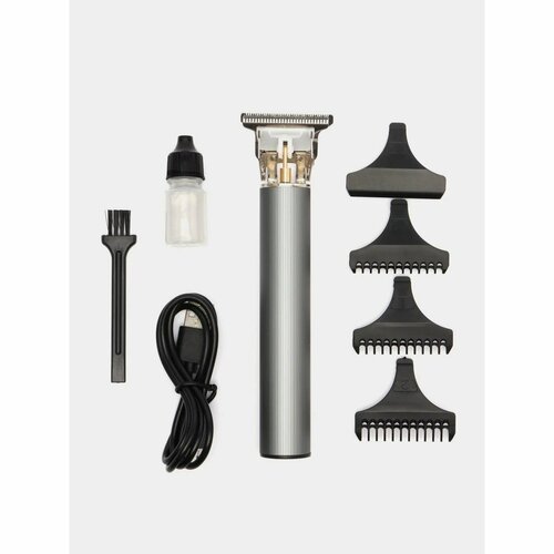 Машинка для стрижки SA-5181DG 3 насадки стальной нож АКБ серая 196100₽