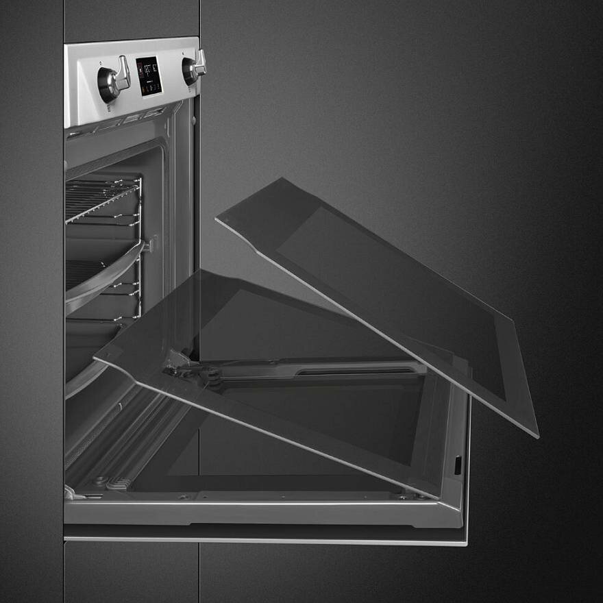 Духовой шкаф электрический с паром и пиролизом Smeg SOP6902S2PX - фотография № 8