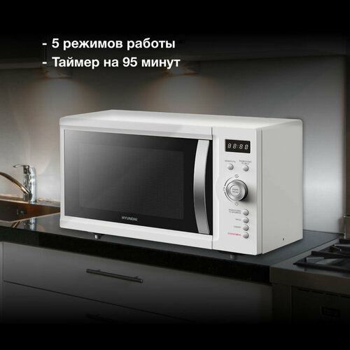 Микроволновая печь Hyundai HYM-D3007 800Вт 23л белый 729500₽