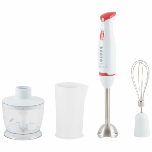 Блендер погружной ENERGY EN-125 300Вт 1 скорость венчик изм-ль мерн стакан для смешивания 192600₽