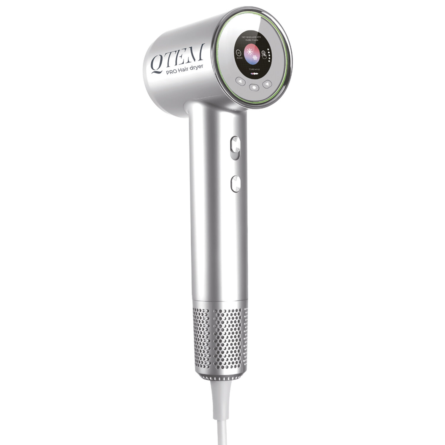 Qtem Фен Touch Sensing Hair Dryer, белый, 1 шт (Qtem, Pro Tools) - фото №1