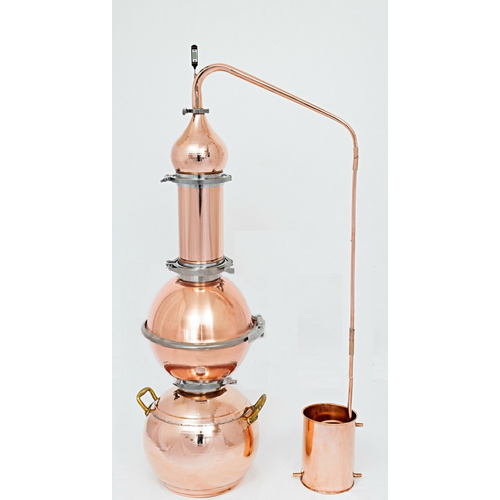 Медный классический аламбик Вискарный 10 л со шлемом и царгой на клампах 4300000₽