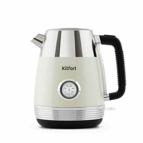 чайник электрический kitfort кт 633 1 1 7л 2150вт графит корпус металл пластик Чайник электрический KITFORT КТ-633-3, 2150Вт, бежевый