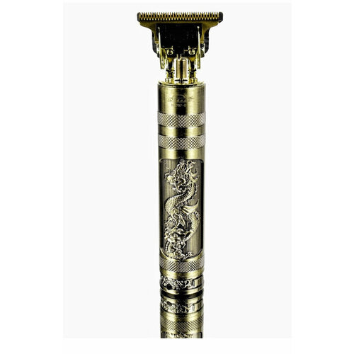 Профессиональный триммер для бороды и усов Триммер аккумуляторный для стрижки бороды и усов Цвет золотой Т9 рисунок дракон 41500₽