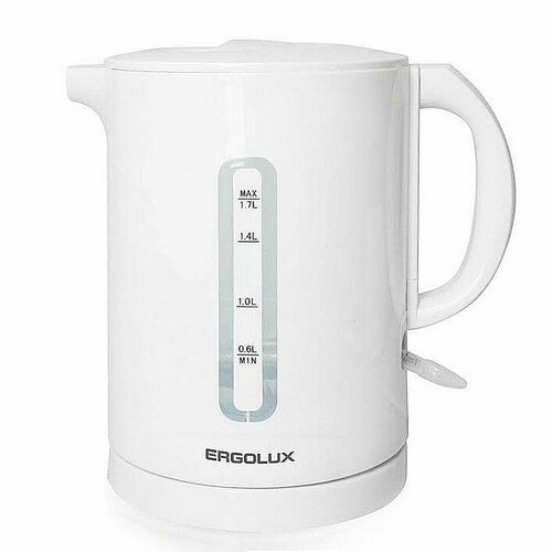 Чайник электрический 1,7 литра пластиковый Ergolux ELX-KН01-C01 чайник электрический 1 8 литра пластиковый ergolux elx kр02 c35