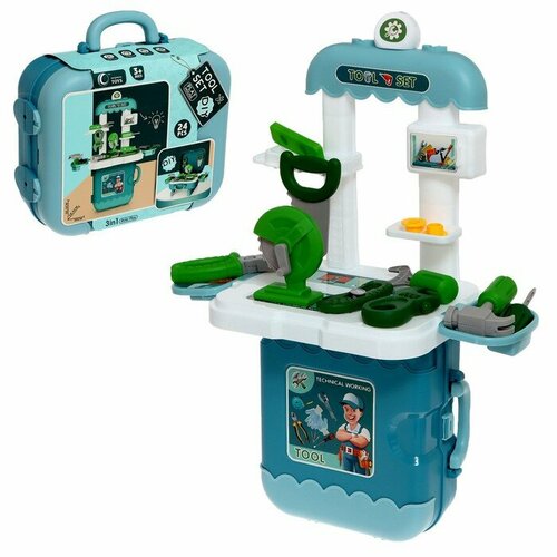 Набор детских инструментов в чемодане Мастерёнок, 24 элемента игровой набор инструментов для мальчика в чемодане детские инструменты для мальчиков
