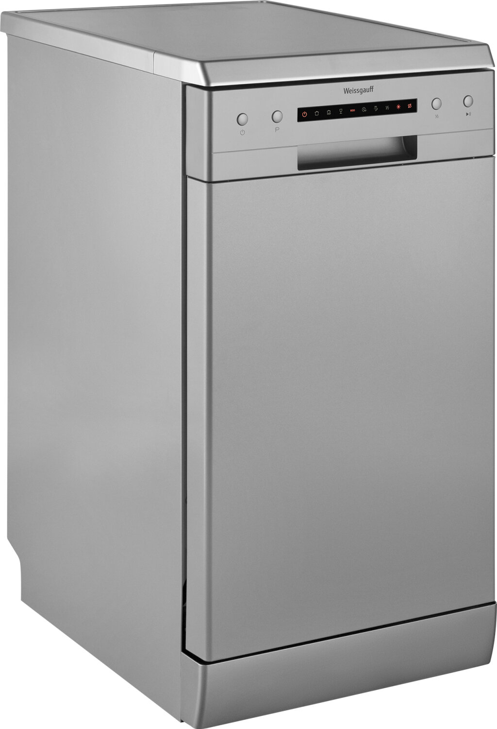 Посудомоечная машина Weissgauff DW 4526 Silver, регулировка корзины по высоте, дозагрузка посуды — фото 1