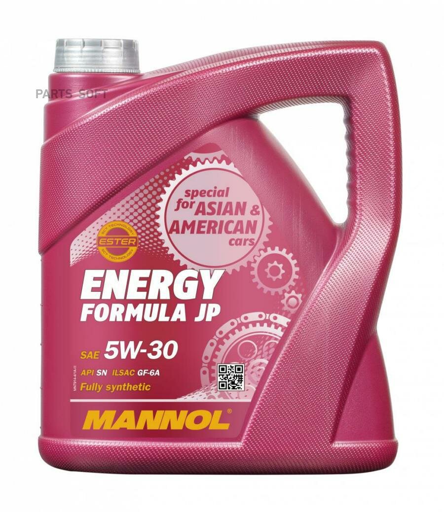 7914-4 mannol energy formula jp 5w30 4л. синтетическое моторное масло 5w-30 api sn 4л