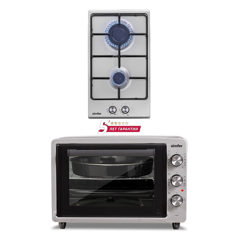 фото Комплект встраиваемой бытовой техники Simfer S33M420, варочная панель и настольный духовой шкаф