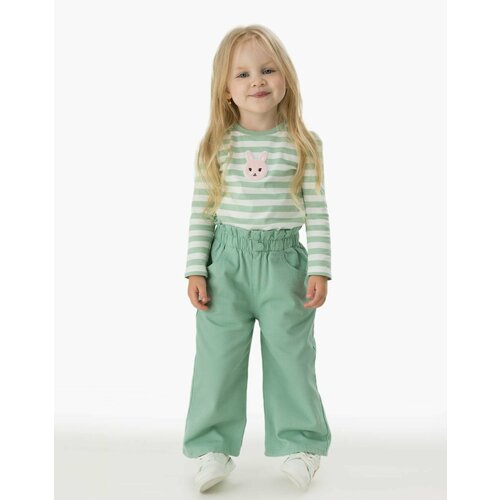 Джинсы  Gloria Jeans для девочек демисезонные, размер 12-18мес/86, зеленый