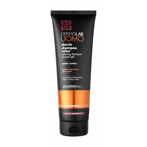 DERMOLAB UOMO Гель для душа и шампунь Relaxing Shampoo Shower Gel Original расслабляющий, 250 мл