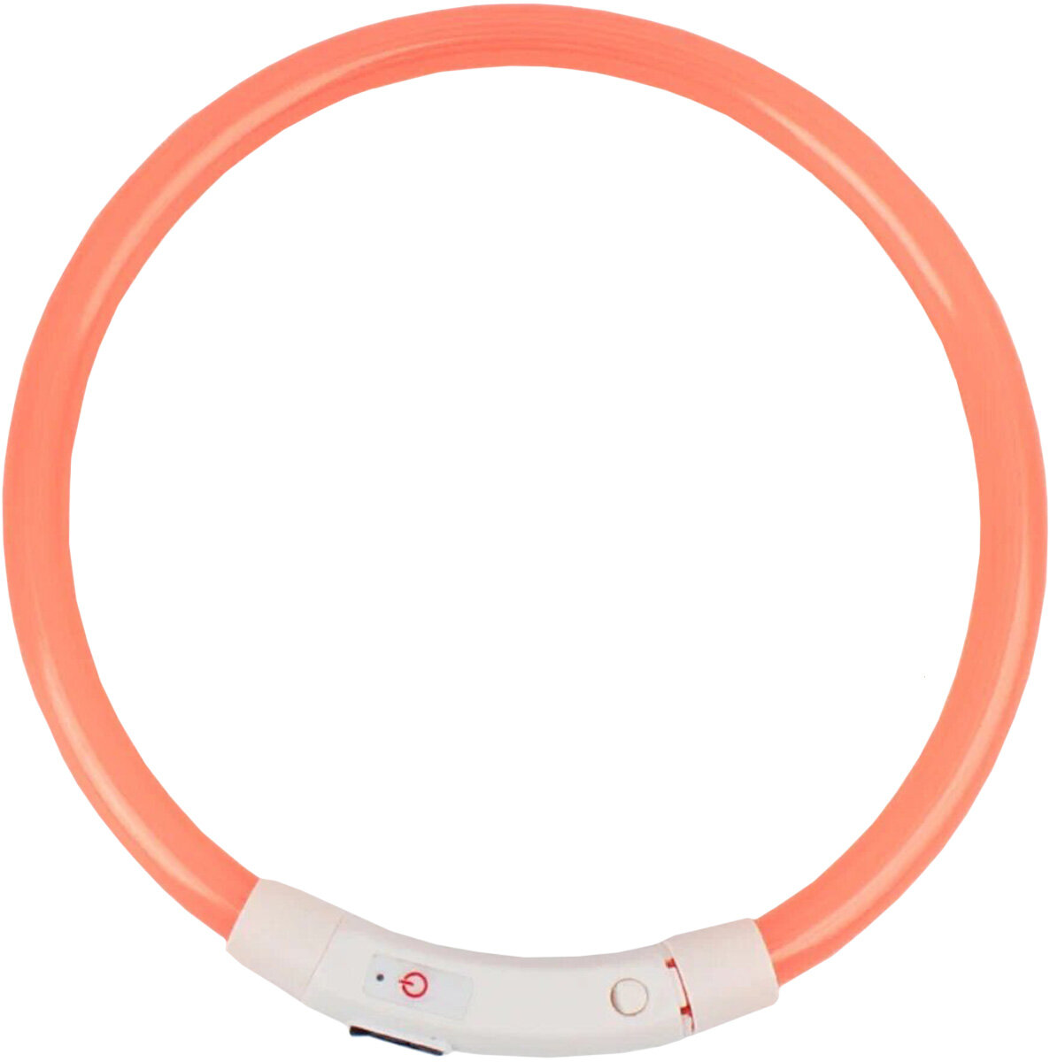 Ошейник для собак светящийся с USB-зарядкой PerseiLine М силикон оранжевый 40-50 см (1 шт)