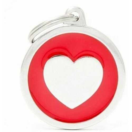 Адресник круг красный сердце большой CH17REDHEART 0,038 кг 60254 (1 шт)