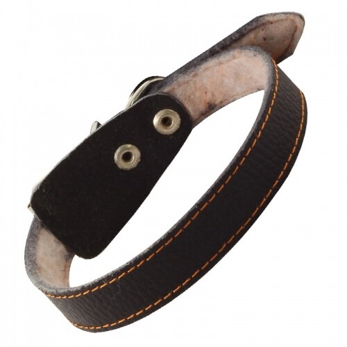 фото Ошейник Gamma одинарный кожа на фетре с тиснением 2х47см Ц2-01210