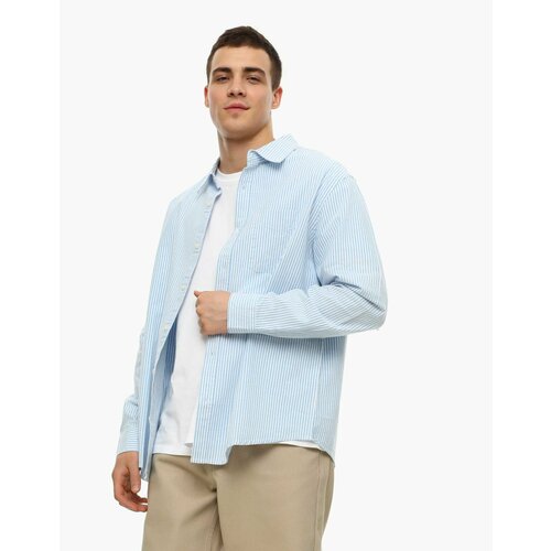 фото Рубашка gloria jeans, размер s (44-46), синий, белый