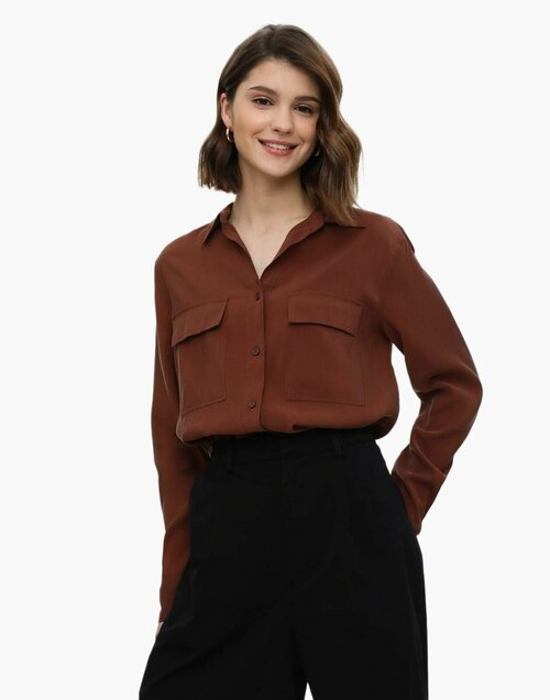 Блуза  Gloria Jeans, размер XS, коричневый