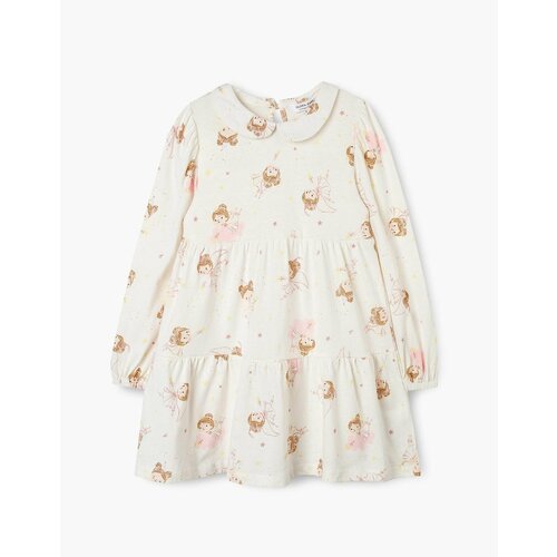 фото Платье gloria jeans, размер 2-3г/98, мультиколор, белый