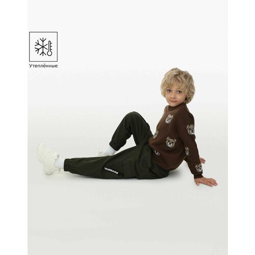 фото Брюки gloria jeans, размер 9-10л/140 (34), хаки