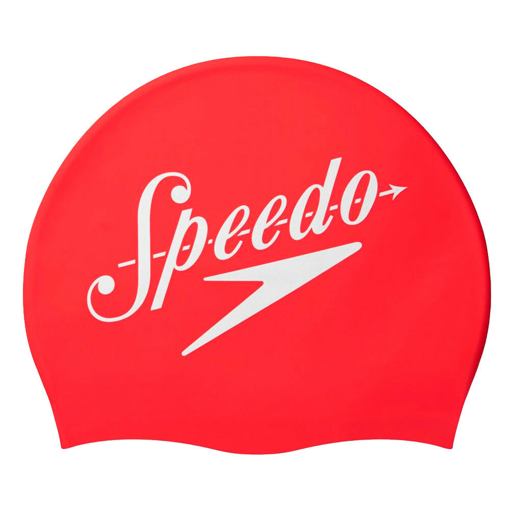 Шапочка для плавания SPEEDO Cap, 8-0838514614, красно-белый, силикон