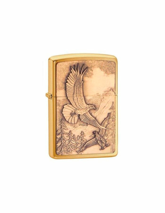 Zippo 20854 Eagles Brushed Brass зажигалка