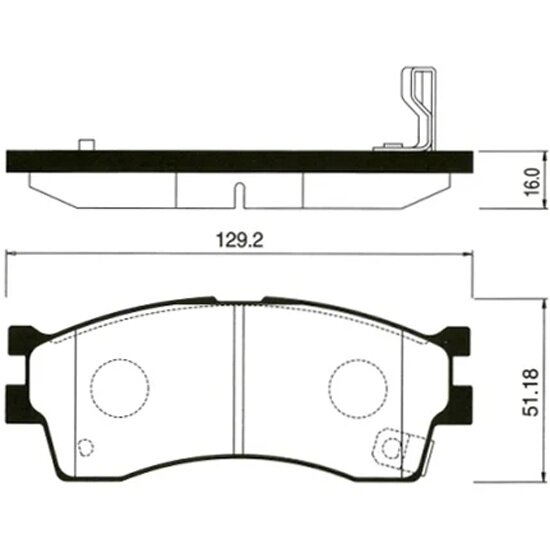 Колодки тормозные передние Sangsin Brake для Kia Spectra /Shuma 2 (01-04)/ Rio, SP1113, 4 шт