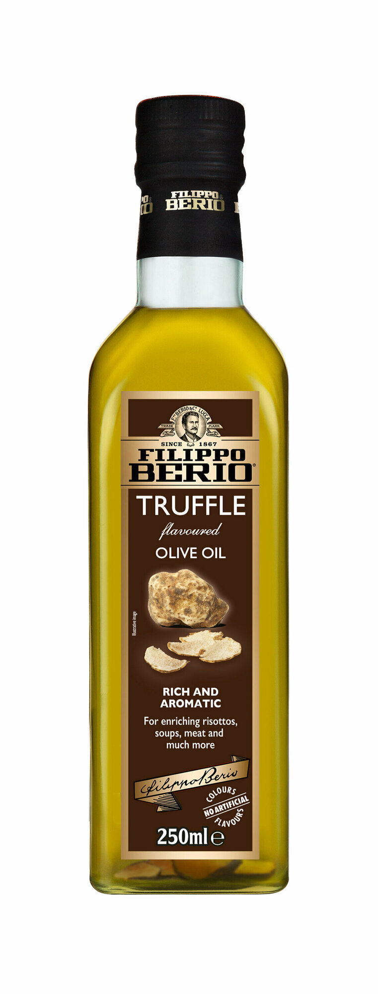 Масло оливковое Filippo Berio Extra virgin olive oil нерафинированное первого отжима c трюфелем