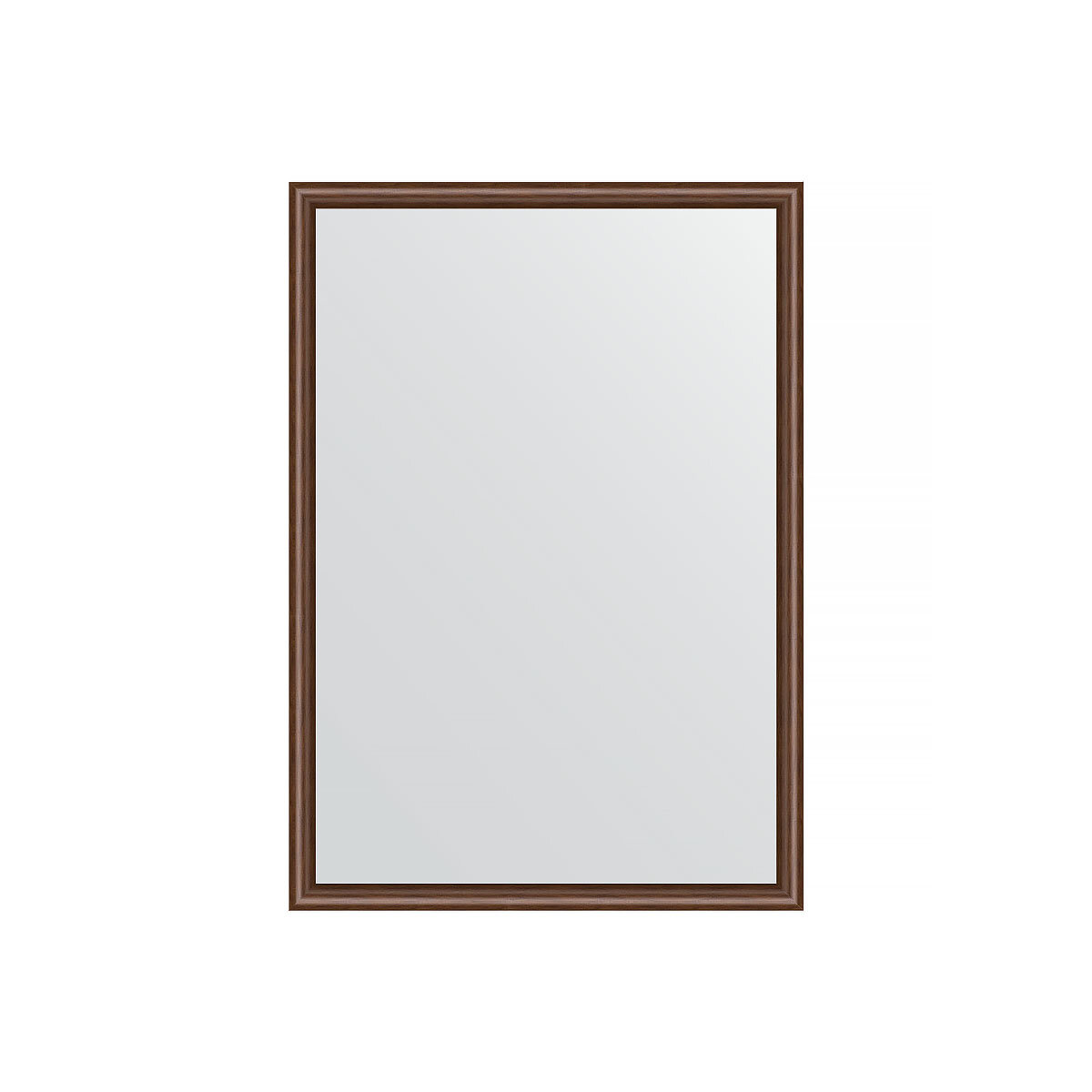 Зеркало настенное EVOFORM в багетной раме орех, 48х68 см, для гостиной, прихожей, кабинета, спальни и ванной комнаты, BY 0620