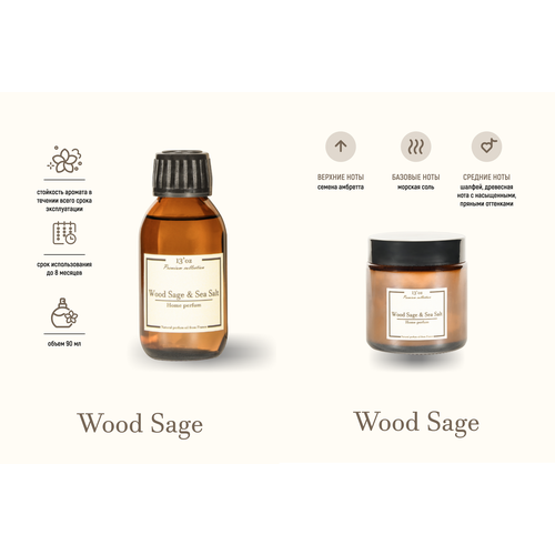 Набор 13'oz Wood Sage and Sea Salt: свеча 90 мл + диффузор 90 мл