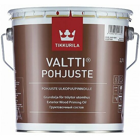 Грунт-антисептик Tikkurila Valtti Primer Pohjuste (Валтти Праймер Похъюсте) 2,7л бесцветный